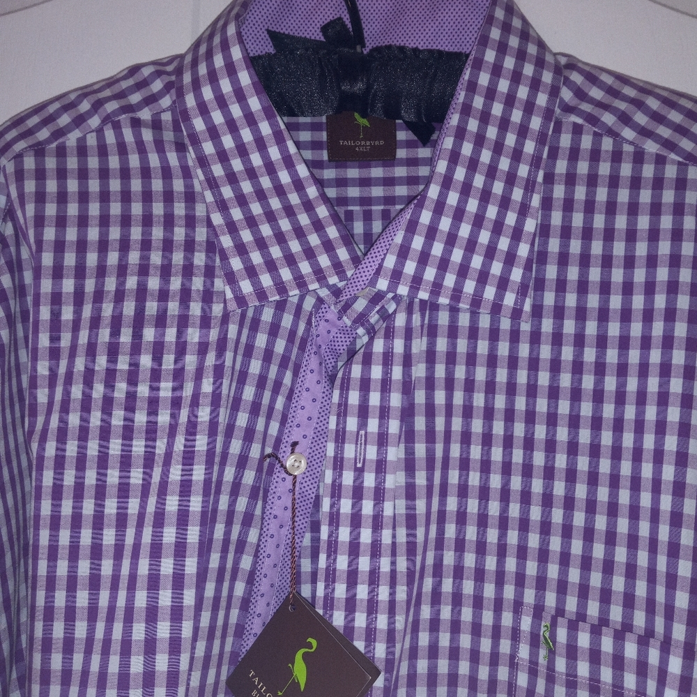 4X Long sleeve shirt purple/White